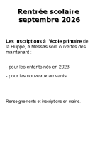 affichette inscriptions
